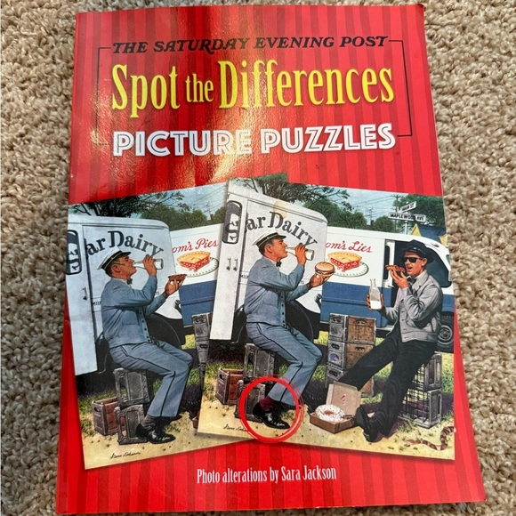 Saturday Evening Post | Spot the Differences Picture Puzzles Book Vintage Theme - Picture 1 of 3